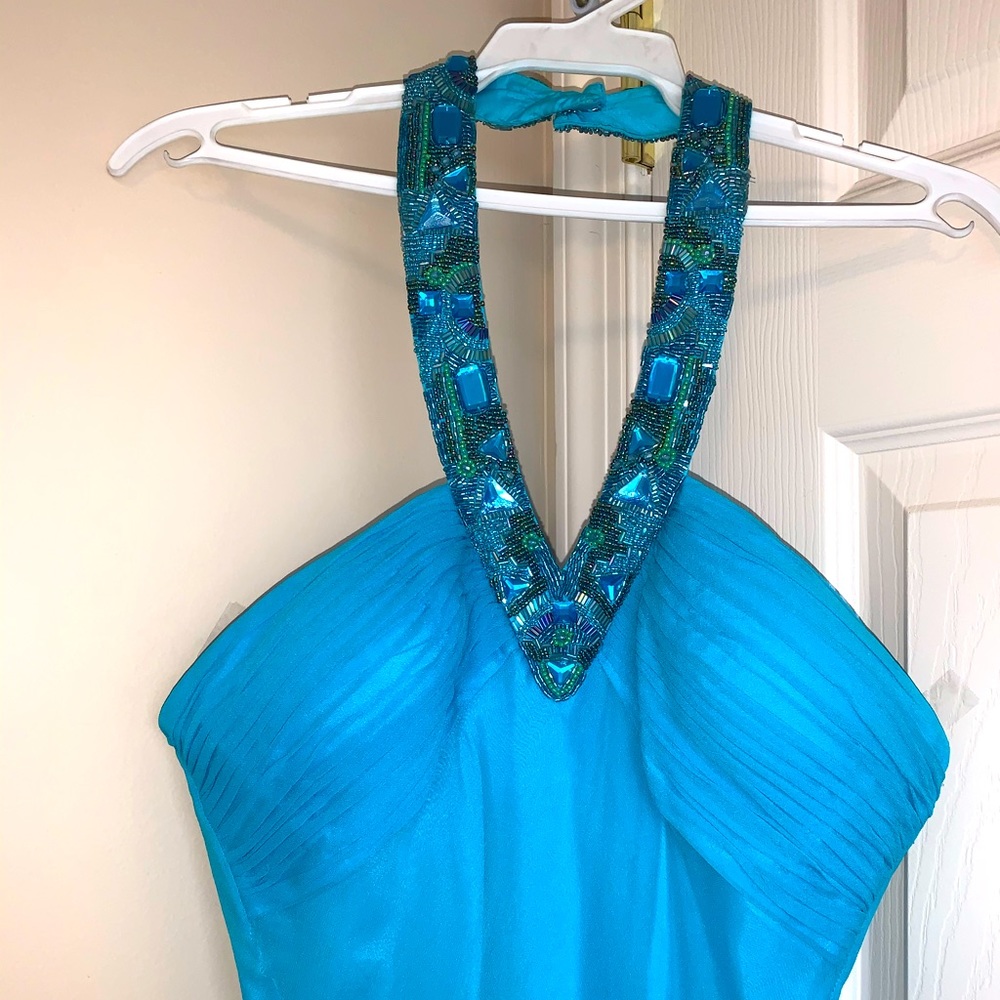 EUC. Worn once! Cerulean blue Prom dress.